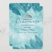 トロピッ離れク《写真》ぼけ味ブルーティアラキンセアニラ 招待状 (正面/裏面)