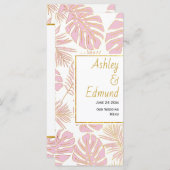 トロピッ離れク・金ゴールドのメ結婚ニューカード メニュー (正面/裏面)