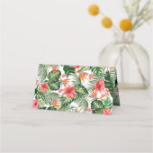 トロピッ鮮やかクをテーマにした結婚座席表 プレイスカード (裏面)