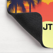 トロピッ鮮やかクサンセットレトロ80sスタイル マウスパッド (コーナー)