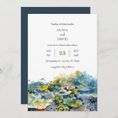 トロピッ鮮やかクフィッシュコーラルリーフビーチ結婚式 招待状 (正面/裏面)