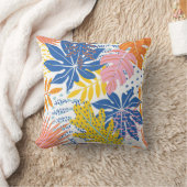 トロピッ鮮やかク葉 クッション (ブランケット)