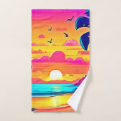 トロピッ鮮やかク・サンセット バスタオルセット (ハンドタオル)