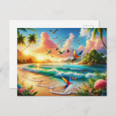 トロピッ鮮やかク・パラダイス絵を描ズ ポストカード (正面/裏面)