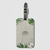 トロピパーソナライズされたカル離れ名前をカスタムすると年 ラゲッジタグ (正面縦)