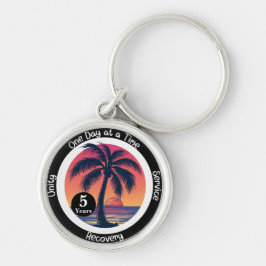 トロピパーソナライズされたカル12段階記念チップ キーホルダー