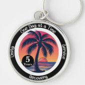 トロピパーソナライズされたカル12段階記念チップ キーホルダー (正面)