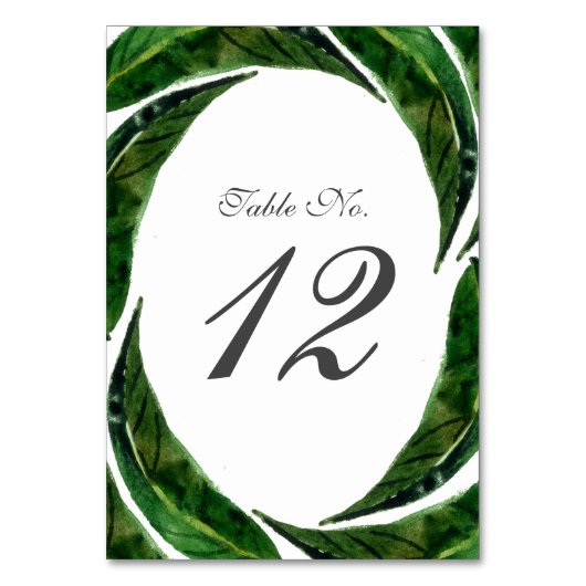 トロピモダンはっきりしたカル葉結婚 |濃い テーブルナンバー (正面)