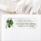 トロピモダンエレガントカル葉差出人住所 ラベル (インサイチュ)