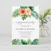 トロピモダンカルウォーター色フローラ婚約パーティ 招待状 (スタンド正面)