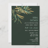 トロピモダンカルパ葉メロブライダルシャワー 招待状 (正面)