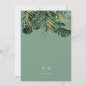 トロピモダンカルパ葉メロブライダルシャワー 招待状 (裏面)