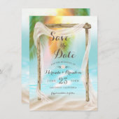 トロピモダンカルビーチアルバーボホ結婚ズ 案内状 (正面/裏面)