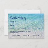 トロピモダンカルビーチミール選択披露宴RSVP 出欠カード (正面)