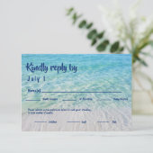 トロピモダンカルビーチミール選択披露宴RSVP 出欠カード (スタンド正面)