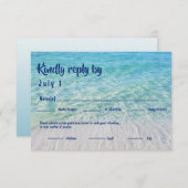 トロピモダンカルビーチミール選択披露宴RSVP 出欠カード (正面/裏面)