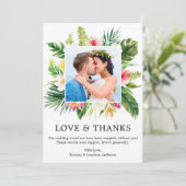 トロピモダンカルフローラの愛と感謝していの結婚愛 サンキューカード (スタンド正面)