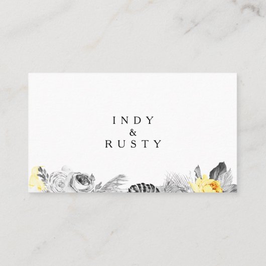 トロピモダンカルフ結婚ラット座席表 プレイスカード (裏面)