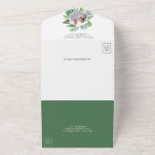 トロピモダンカルモンステラ葉パーム結婚ズ オールインワン招待状 (外側)