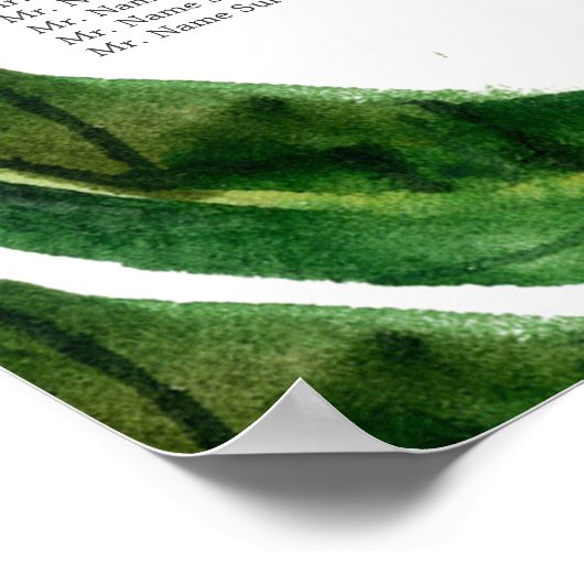 トロピモダンカル葉はっきりしたの座席表のポスター ポスター (角)