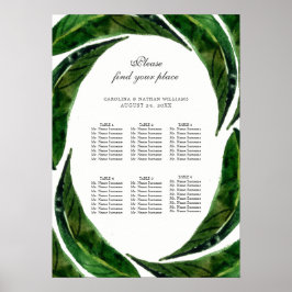 トロピモダンカル葉はっきりしたの座席表のポスター ポスター