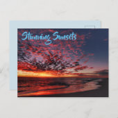 トロピ素晴らしカルビーチサンセット ポストカード (正面/裏面)