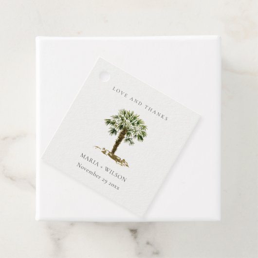 トロピ素朴カルビーチパーム結婚ツリ感謝していーズ フェイバータグ (インサイチュ)