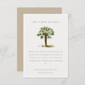 トロピ素朴カルビーチヤシ結婚の木の詳細 エンクロージャーカード (正面/裏面)