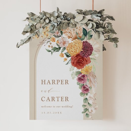 トロピ素朴カルボホフローラ結婚の歓迎 ポスター