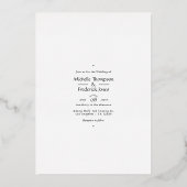 トロピ素朴カルミスティック結婚アイランド 箔招待状 (裏面)