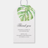 トロピ結婚ッ感謝していクの君。夏のエキゾチックな緑 ギフトタグ (正面)