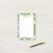 トロピ葉カル金ゴールドパーソナライズされたの投稿 ポストイット (デスク上)