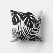 トロピ葉カル1ブラックオンホワイト クッション (裏面)