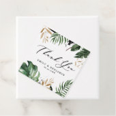 トロピ葉ックフェイク・ゴールド・フォイル結婚ズ・サンキュー フェイバータグ (インサイチュ)