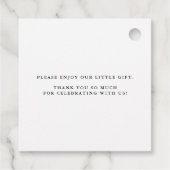 トロピ葉ックフェイク・ゴールド・フォイル結婚ズ・サンキュー フェイバータグ (裏面)