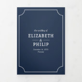 トロピ離れカルシーズネイビー世界地図すべて結婚の 三つ折り招待状 (カバー)