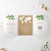 トロピ離れカルタンワールドの全結婚図 三つ折り招待状 (内部)