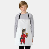 トロフィーでチャンピオンに輝く馬 エプロン (着用した状態)