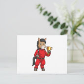 トロフィーでチャンピオンに輝く馬 ポストカード (スタンド正面)