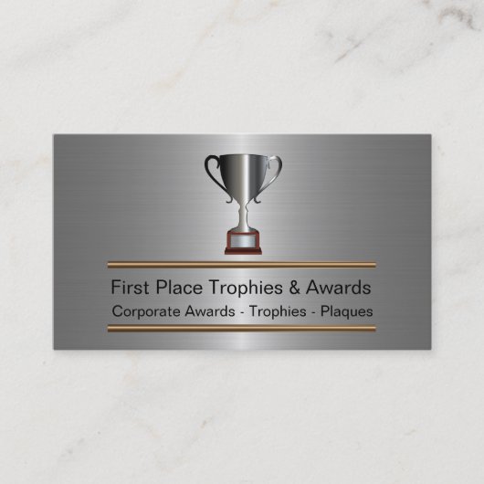 トロフィーと賞の名刺 名刺 (正面)