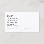 トロフィーと賞の名刺 名刺 (裏面)