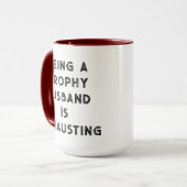 トロフィーの夫として疲れている マグカップ (正面左)
