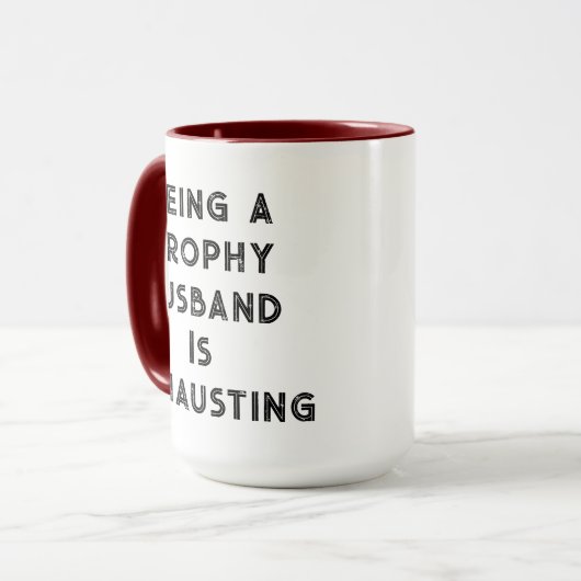 トロフィーの夫として疲れている マグカップ (正面左)