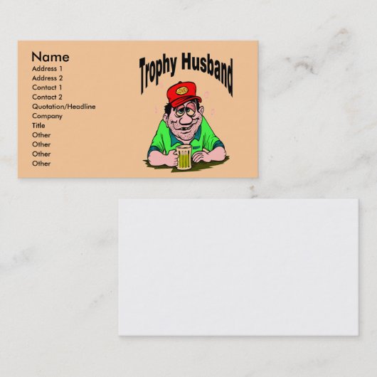 トロフィーの夫の漫画 名刺 (正面/裏面)