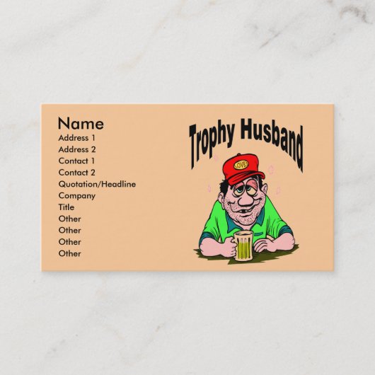 トロフィーの夫の漫画 名刺 (正面)