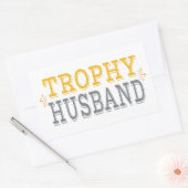 トロフィーの夫 長方形シール (封筒)