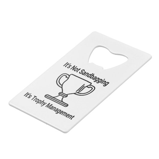 トロフィーの管理を脅かすことはない クレジットカード栓抜き (正面アングル)