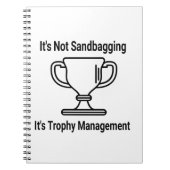 トロフィーの管理を脅かすことはない ノートブック (正面)