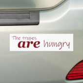 トロフィーは飢えた文学の虚無的なミーム バンパーステッカー (車上)