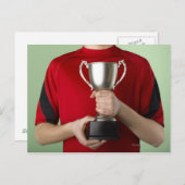 トロフィーを持つ少年 ポストカード (正面/裏面)